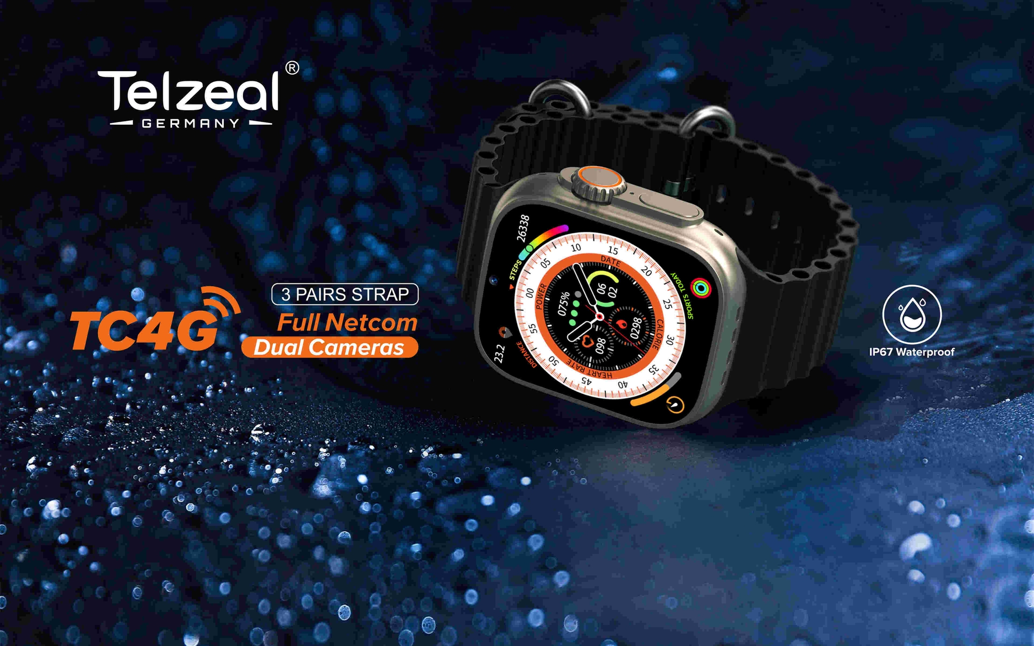 Telzeal TC4G Dual Camera & SIM Support Smartwatch - Image 4