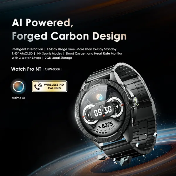 Oraimo Watch Pro NT — 1.43" AMOLED AI-Powered Smartwatch - Image 2