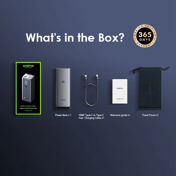 oraimo PowerJet 130 27,600mAh 130W Fast Charging Power Bank - Image 15