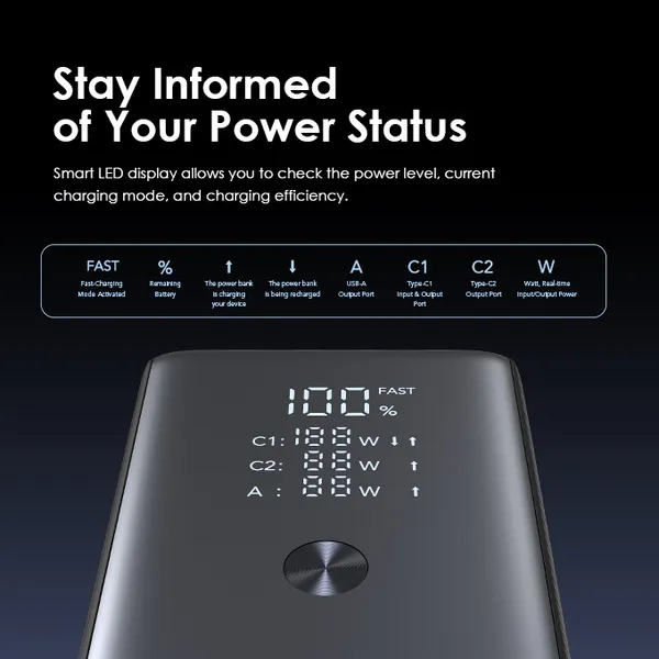 oraimo PowerJet 130 27,600mAh 130W Fast Charging Power Bank - Image 7