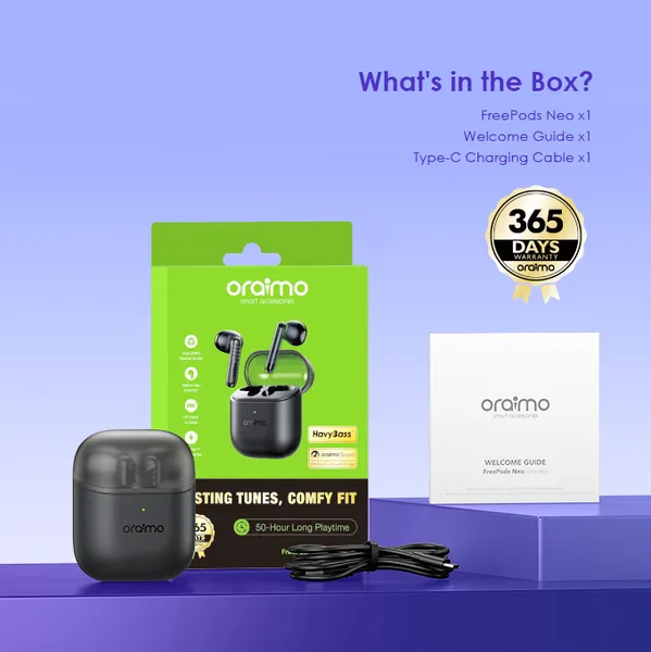 oraimo FreePods Neo Half In Ear True Wireless Earbuds - Image 12