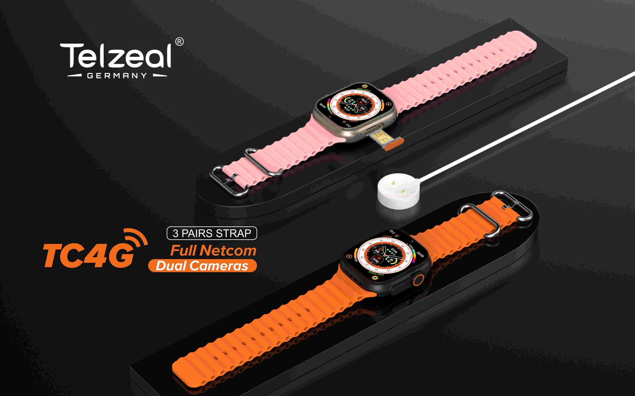 Telzeal TC4G Dual Camera & SIM Support Smartwatch - Image 5