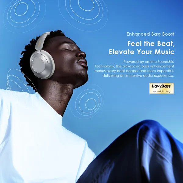 oraimo BoomPop Pro ANC Over-Ear Headphones - Image 6