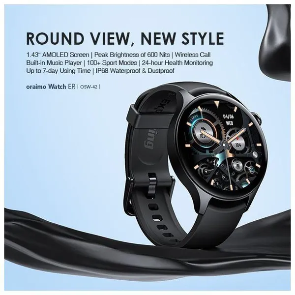 oraimo Watch ER 1.43'' AMOLED IP68 Smart Watch - Image 6